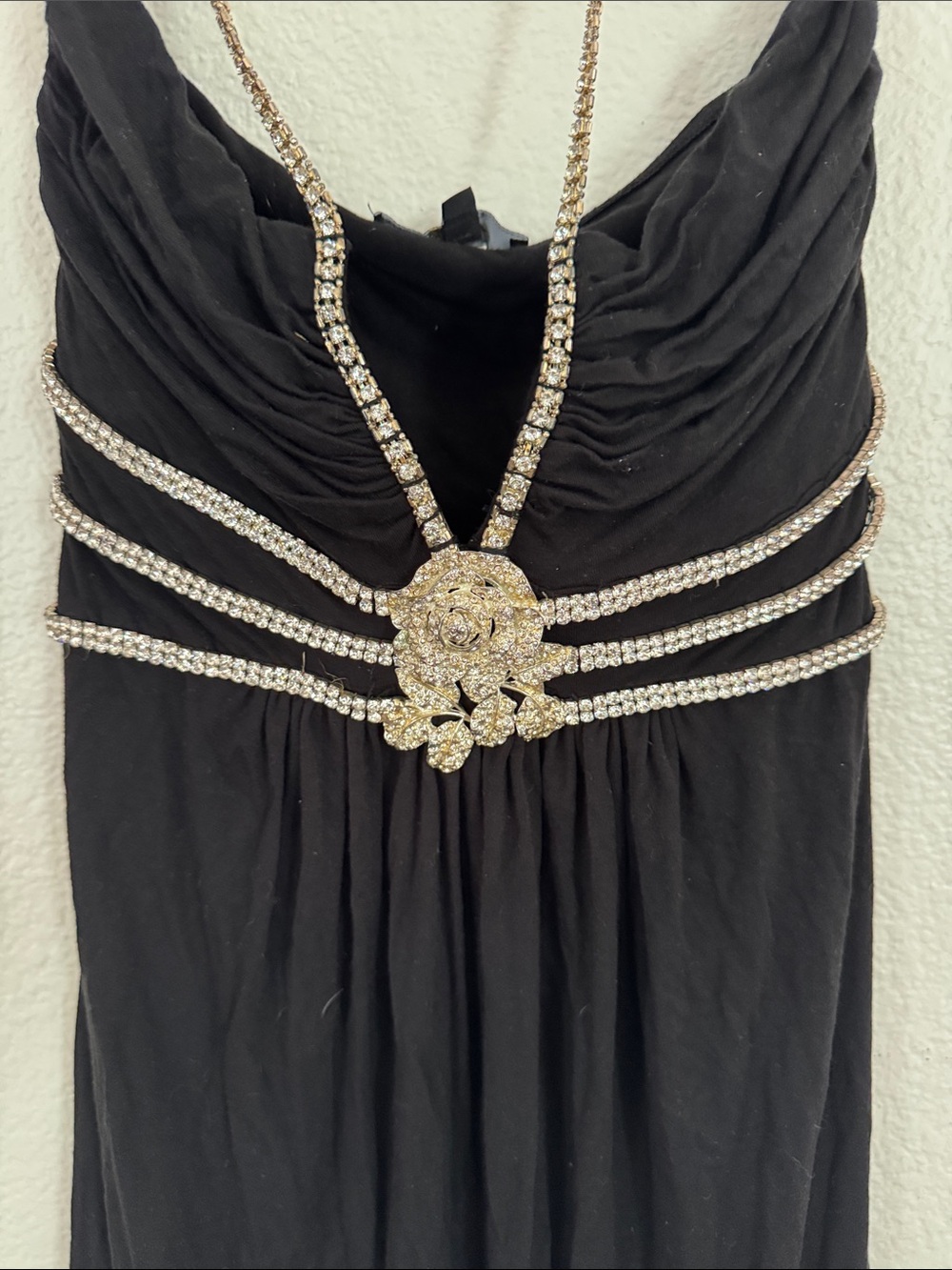 Sky Y2K Halter Rhinestone Dress - Picture 3 of 5